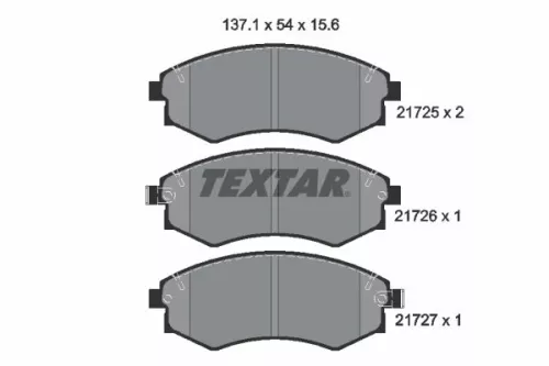 1x  TEXTAR Brake Pad Set
