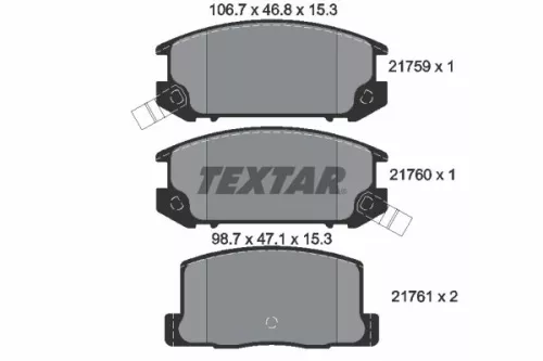 TEXTAR TEXTAR (2175901) 1x Brake Kit, disc brake 