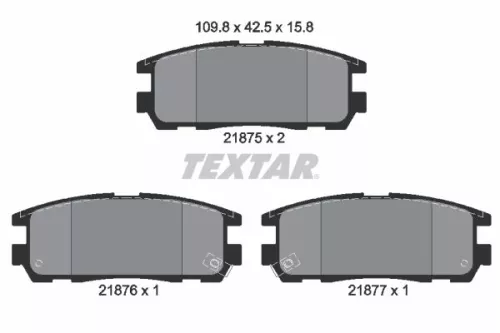 TEXTAR TEXTAR 2187501 1x TEXTAR 2187501 Brake Pad Set 