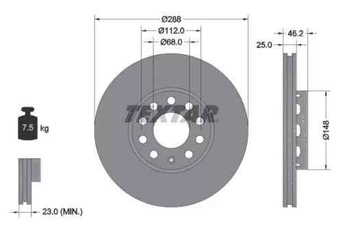 TEXTAR TEXTAR (2193801) 1x Brake Kit, disc brake 