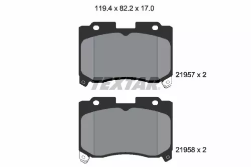 TEXTAR TEXTAR (2195701) 1x TEXTAR 2195701 Brake Pad Set 
