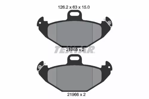 1x TEXTAR 2196502 Brake Pad Set