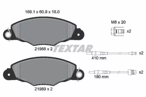 TEXTAR TEXTAR (2198804) 1x  TEXTAR Brake Pad Set 