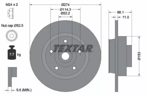 TEXTAR TEXTAR (2210301) 1x Brake Kit, disc brake 