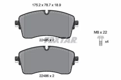 TEXTAR TEXTAR 2248503 1x TEXTAR 2248503 Brake Pad Set 