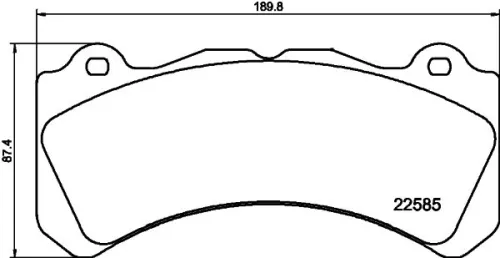 TEXTAR TEXTAR 2258501 1x TEXTAR 2258501 Brake Pad Set 