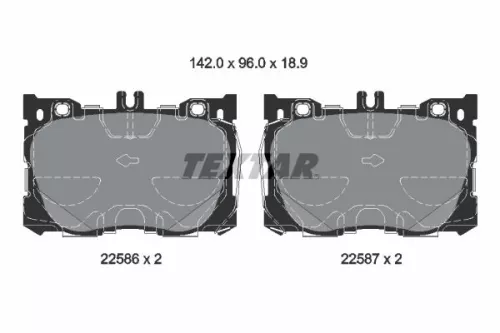 TEXTAR TEXTAR 2258601 1x TEXTAR 2258601 Brake Pad Set 