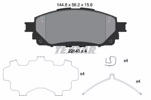 TEXTAR TEXTAR 2264301 1x TEXTAR 2264301 Brake Pad Set 