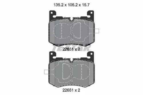 TEXTAR TEXTAR 2265101 1x TEXTAR 2265101 Brake Pad Set 