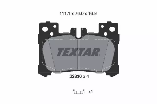 TEXTAR TEXTAR 2283601 1x TEXTAR 2283601 Brake Pad Set 