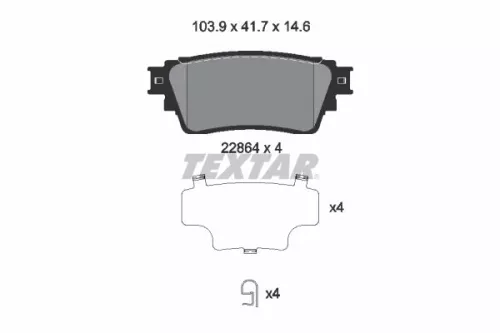 TEXTAR TEXTAR (2286401) 1x Brake Kit, disc brake 