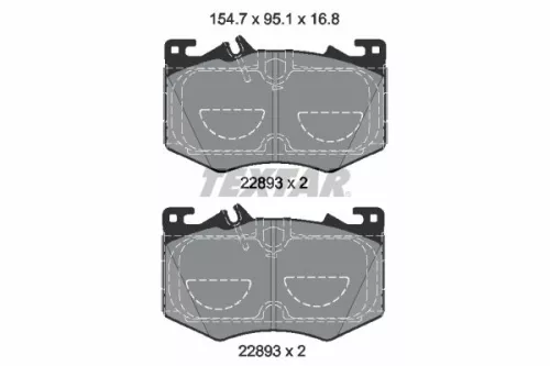 TEXTAR TEXTAR 2289301 1x TEXTAR 2289301 Brake Pad Set 