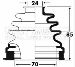 FIRST LINE FIRST LINE (FCB2881) Bellow Kit, drive shaft 