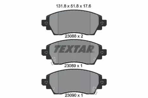 TEXTAR TEXTAR 2308801 1x TEXTAR 2308801 Brake Pad Set 