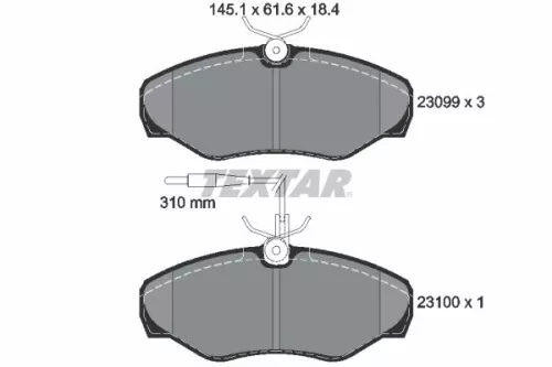 1x  TEXTAR Brake Pad Set
