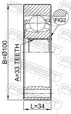 FEBEST FEBEST (2311502) 1x Joint Kit, drive shaft 