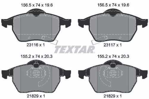 TEXTAR TEXTAR (2311602) 1x Brake Kit, disc brake 