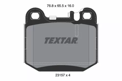 TEXTAR TEXTAR 2315702 1x TEXTAR 2315702 Brake Pad Set 