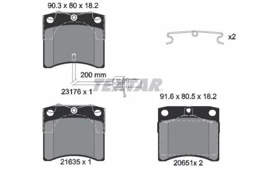 TEXTAR TEXTAR 2317602 1x TEXTAR 2317602 Brake Pad Set 