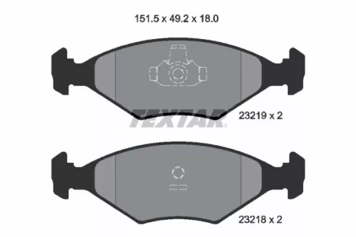1x TEXTAR 2321901 Brake Pad Set