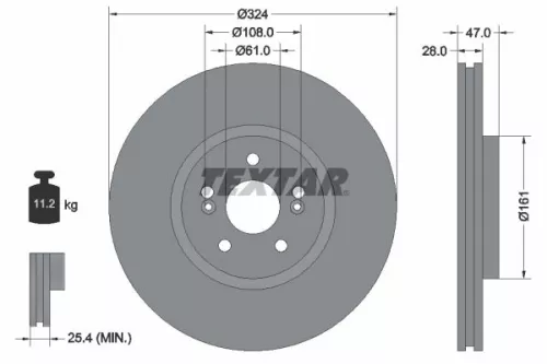TEXTAR TEXTAR (2324802) 1x Brake Kit, disc brake 
