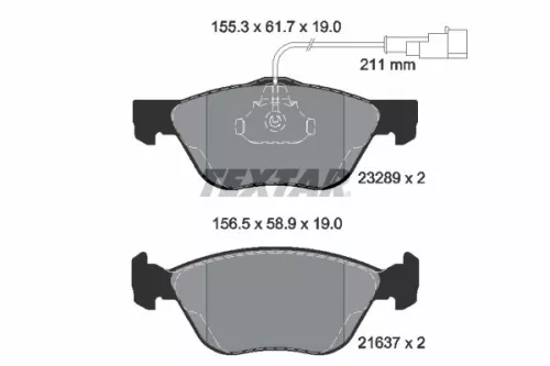 TEXTAR TEXTAR (2328902) 1x Brake Kit, disc brake 