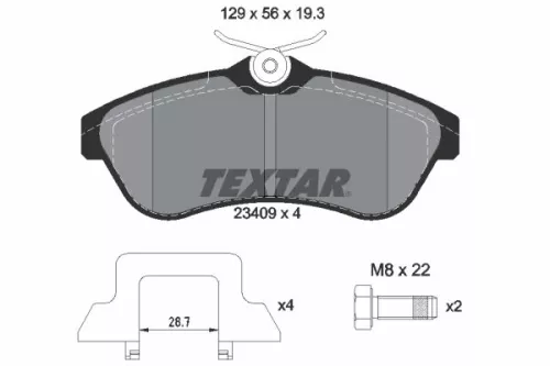 TEXTAR TEXTAR (2340902) 1x Brake Kit, disc brake 