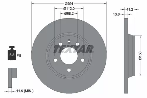 TEXTAR TEXTAR (2344605) 1x Brake Kit, disc brake 