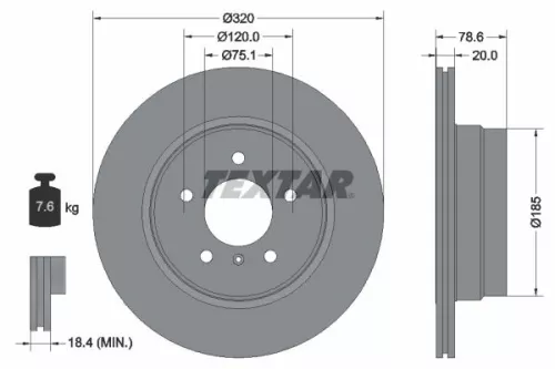 TEXTAR TEXTAR (2344704) 1x Brake Kit, disc brake 