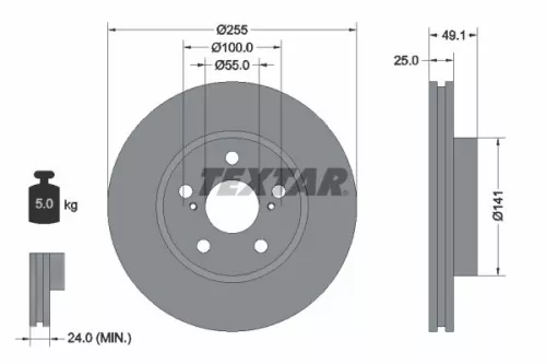 TEXTAR TEXTAR (2351002) 1x Brake Kit, disc brake 