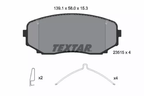 1x  TEXTAR Brake Pad Set