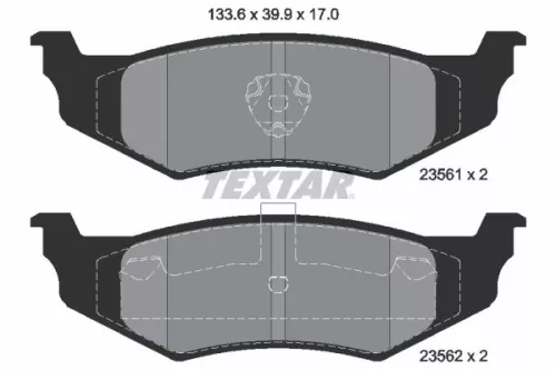 TEXTAR TEXTAR 2356102 1x TEXTAR 2356102 Brake Pad Set 