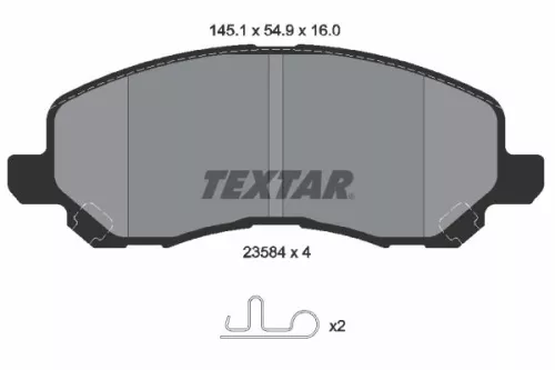 1x TEXTAR 2358403 Brake Pad Set