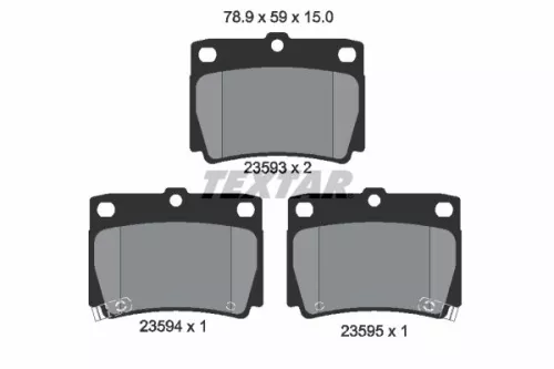 TEXTAR TEXTAR 2359301 1x TEXTAR 2359301 Brake Pad Set 