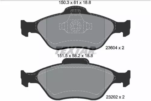TEXTAR TEXTAR (2360406) 1x Brake Kit, disc brake 