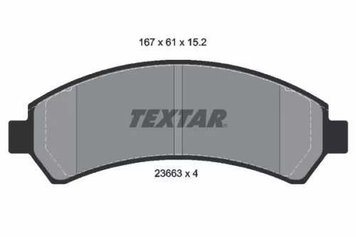 TEXTAR TEXTAR 2366301 1x TEXTAR 2366301 Brake Pad Set 
