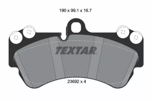 TEXTAR TEXTAR (2369202) 1x Brake Kit, disc brake 