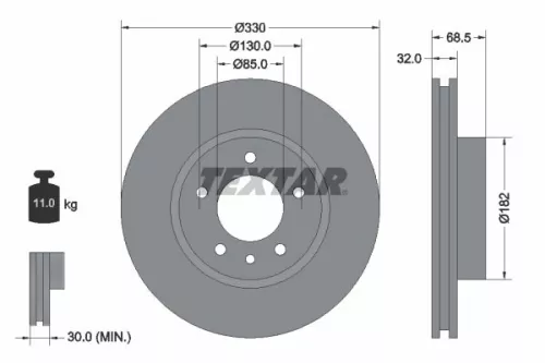 TEXTAR TEXTAR (2369202) 1x Brake Kit, disc brake 