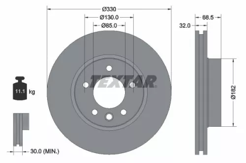 TEXTAR TEXTAR (2369202) 1x Brake Kit, disc brake 
