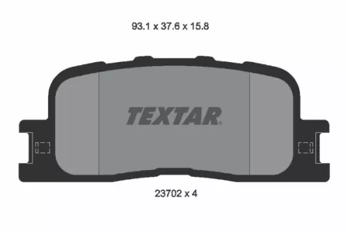 1x TEXTAR 2370201 Brake Pad Set