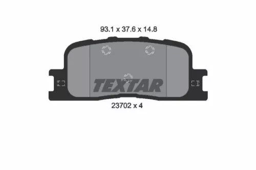 1x TEXTAR 2370205 Brake Pad Set