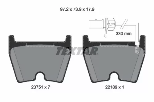 TEXTAR TEXTAR 2375104 1x TEXTAR 2375104 Brake Pad Set 