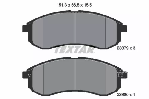 TEXTAR TEXTAR 2387902 1x TEXTAR 2387902 Brake Pad Set 