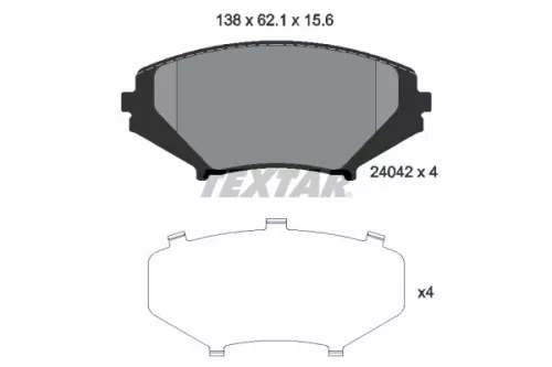TEXTAR TEXTAR (2404201) 1x Brake Kit, disc brake 