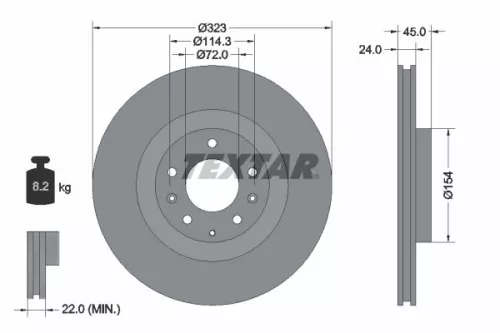 TEXTAR TEXTAR (2404201) 1x Brake Kit, disc brake 
