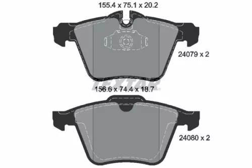 TEXTAR TEXTAR 2407903 1x TEXTAR 2407903 Brake Pad Set 
