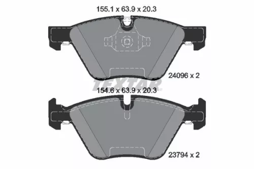 TEXTAR TEXTAR (2409601) 1x Brake Kit, disc brake 