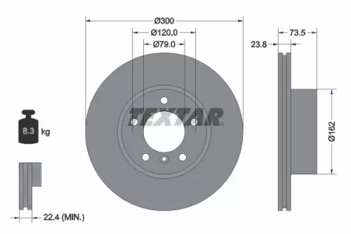 TEXTAR TEXTAR (2409601) 1x Brake Kit, disc brake 