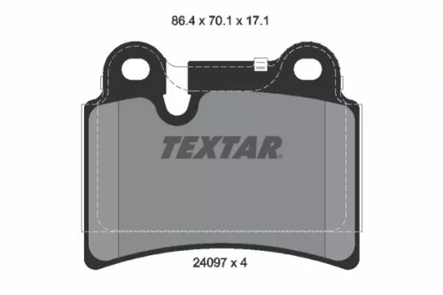 1x TEXTAR 2409701 Brake Pad Set