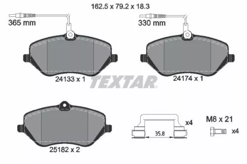 1x  TEXTAR Brake Pad Set